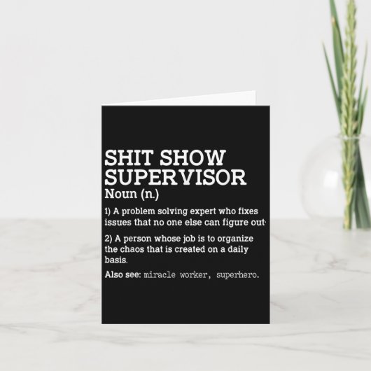 Show Supervisor A Problem Solving Expert Who Fixes カード (正面)