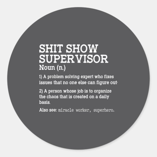 Show Supervisor A Problem Solving Expert Who Fixes ラウンドシール (正面)