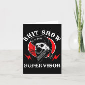 Show Supervisor Cool Boy Skull Sarcastic Work Humo カード (正面)