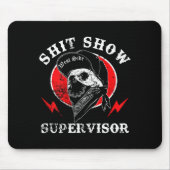Show Supervisor Cool Boy Skull Sarcastic Work Humo マウスパッド (正面)