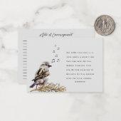 Show You Care Cute Bird Singing Bible Verse Card  ノートカード (正面/裏面インサイチュ)