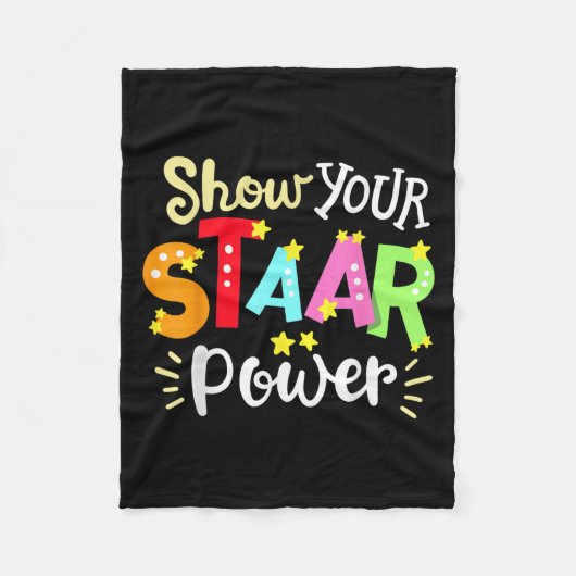 Show Your Staar Wer State Testing Day Exam Student フリースブランケット (正面)