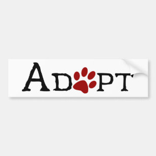 Show Your Support For Cat Adoption バンパーステッカー