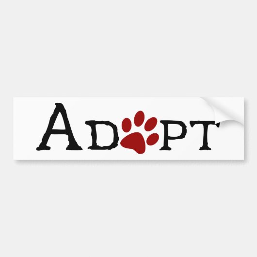 Show Your Support For Cat Adoption バンパーステッカー (正面)