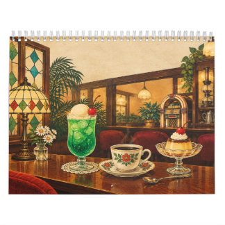 Showa Retro Japanese Kissaten Calendar カレンダー