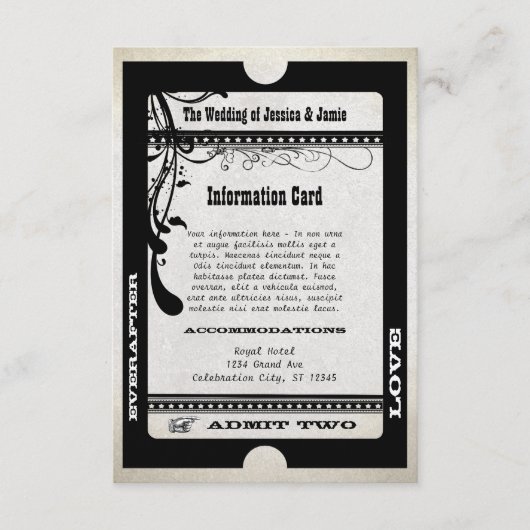 Showbill Information Enclosureの2つのヴィンテージを許可 エンクロージャーカード (正面)