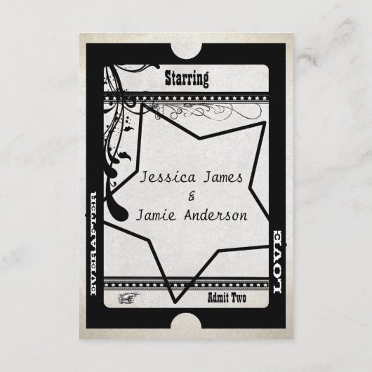 Showbill Information Enclosureの2つのヴィンテージを許可 エンクロージャーカード (裏面)