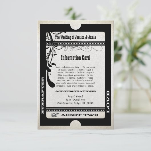 Showbill Information Enclosureの2つのヴィンテージを許可 エンクロージャーカード (スタンド正面)