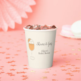 Shower and Spritz Bubbly Cocktail Bridal Shower 紙コップ