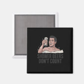 Shower Beers Don’t Count Funny Beer Lover Retro  マグネット (正面/裏面)