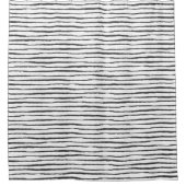 Shower Curtain - Black And White Pattern シャワーカーテン (正面)