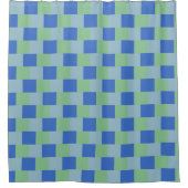 Shower curtain, checkered, colorful, design シャワーカーテン (正面)