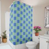 Shower curtain, checkered, colorful, design シャワーカーテン