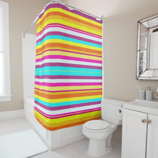 Shower Curtain Colorful Stripe  シャワーカーテン (インサイチュ)