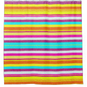 Shower Curtain Colorful Stripe  シャワーカーテン (正面)