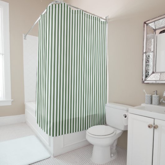 Shower Curtain - Forest Green Pattern シャワーカーテン (インサイチュ)