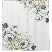 Shower Curtain Gold Floral  シャワーカーテン (正面)