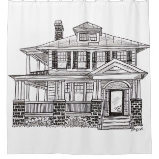 shower curtain of 22 Montagu Street シャワーカーテン