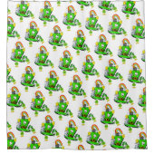Shower Curtain St. Patrick's Day Rabbit シャワーカーテン (正面)
