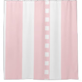 Shower Curtain Stripe Pink & White シャワーカーテン (正面)