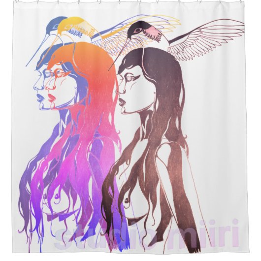 SHOWER CURTAIN studio miiri シャワーカーテン (正面)