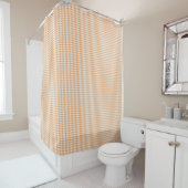 Shower curtain with a beige and white gingham  シャワーカーテン (インサイチュ)