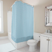 Shower curtain with a light blue and white  シャワーカーテン (インサイチュ)