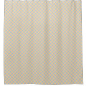Shower curtain with blue and yellow plaid pattern  シャワーカーテン (正面)