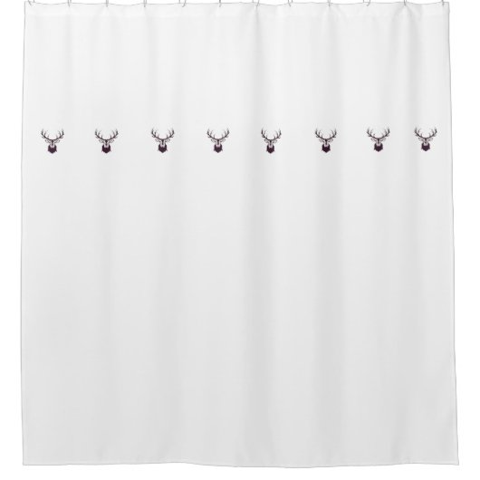 Shower curtain with deer / Duschvorhang mit Hirsch シャワーカーテン (正面)