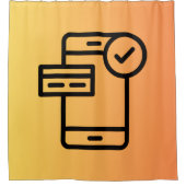 Shower Curtains Phone シャワーカーテン (正面)