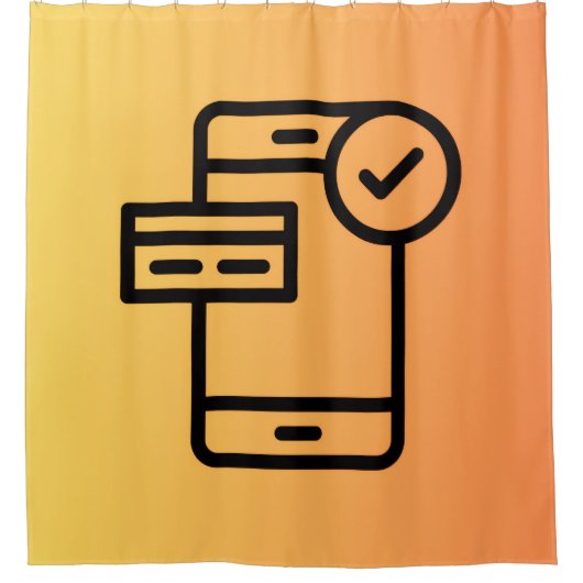 Shower Curtains Phone シャワーカーテン (正面)
