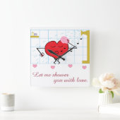 Shower Love:  スクエア壁時計 (ホーム)