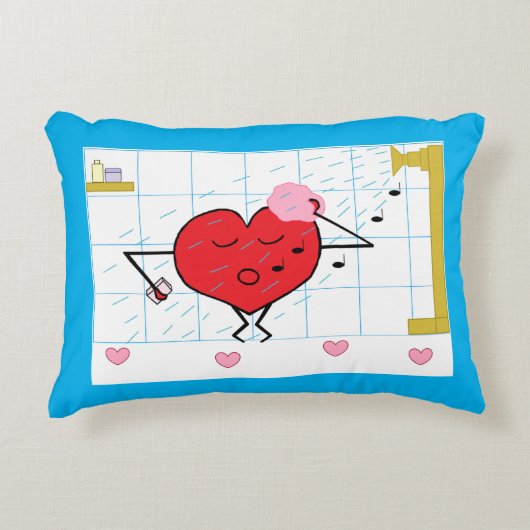 Shower Love: Blue アクセントクッション (正面)