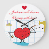 Shower Love Flows: ラージ壁時計 (正面)