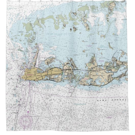 ShowerCurtain_KeyWestFL シャワーカーテン (正面)