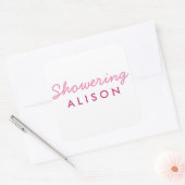 Showering Mom-To-Be Baby Shower Mason Jarシール スクエアシール (封筒)
