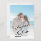 Showering the Lovebirds Cooldsシャワービーチ写真 招待状 (正面)