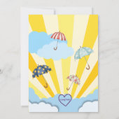 Showers of Happiness Umbrella Baby Shower 招待状 (裏面)