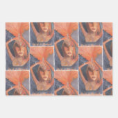 Showgirl Era羽毛ラッピング紙- 3フラットシート ラッピングペーパーシート (正面2)