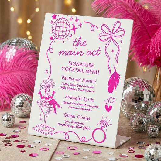 Showgirl Era Bachelorette Party Signature Drink  台座サイン