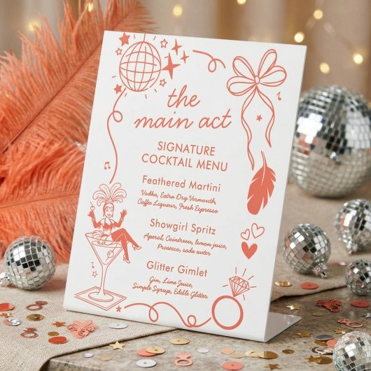 Showgirl Era Bachelorette Party Signature Drink  台座サイン