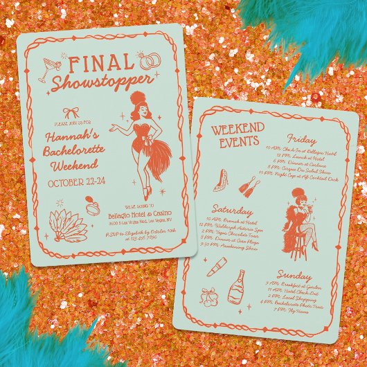 Showgirl Final Showstopperバチェロレッテ招待状 招待状