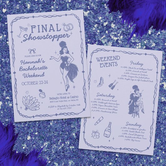 Showgirl Final Showstopperバチェロレッテ招待状 招待状