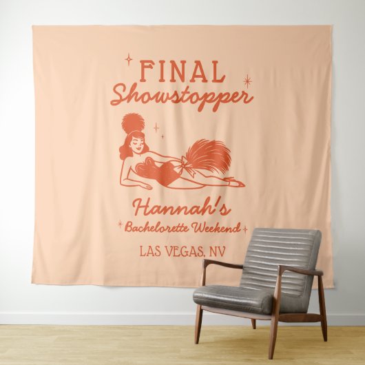 Showgirl Final Showstopper Bachelorette Backdrop タペストリー (インサイチュ(横))