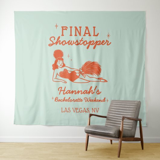Showgirl Final Showstopper Bachelorette Backdrop タペストリー (インサイチュ(横))