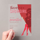 Showgirl Vegas Destination Bachelorette Itinerary アクリル招待状 (インサイチュ (ポータブル))