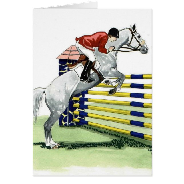 Showjumpingの青および黄色の縦の馬の芸術 (正面)