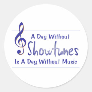 Showtuneのステッカーのない日 ラウンドシール