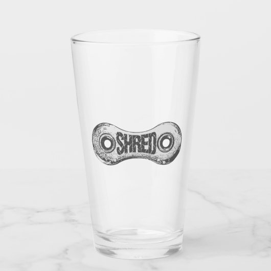 Shredバイクチェーンリンク タンブラーグラス (正面)
