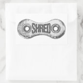Shredバイクチェーンリンク 長方形シール (バッグ)